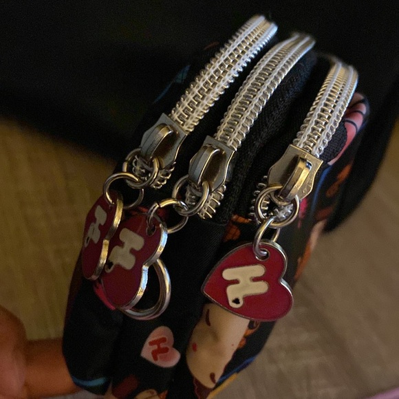 EUC Harajuku 3 zip make up bag - Picture 2 of 8